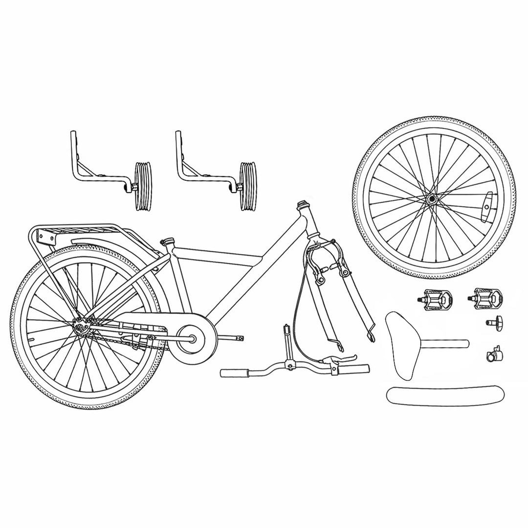 Børnecykel 16 tommer til 4-6 år gamle Grøn