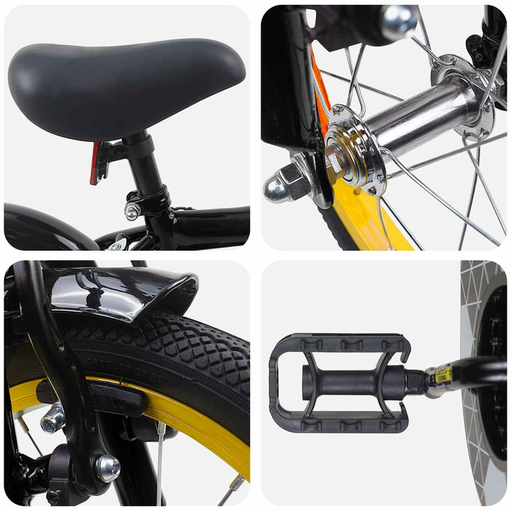 Børnecykel 14 tommer anbefalet til 3-5 år gammel Sort
