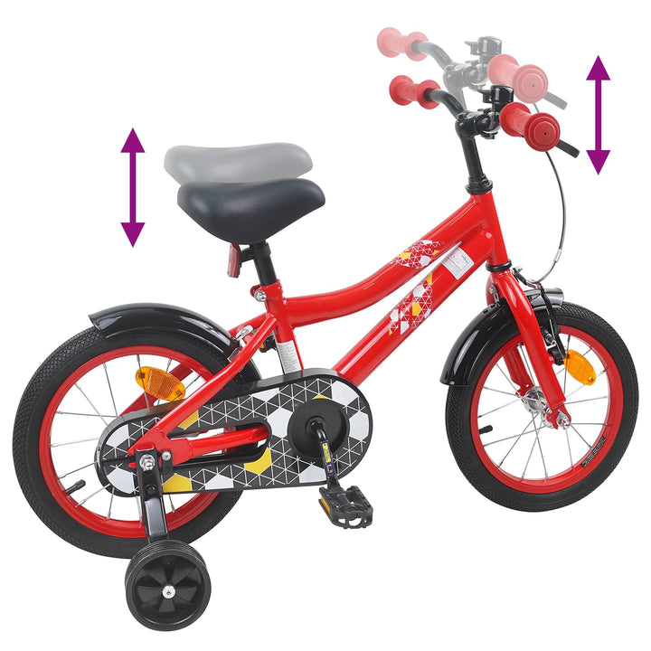 Børnecykel 12 tommer til 2-4 år gamle Rød