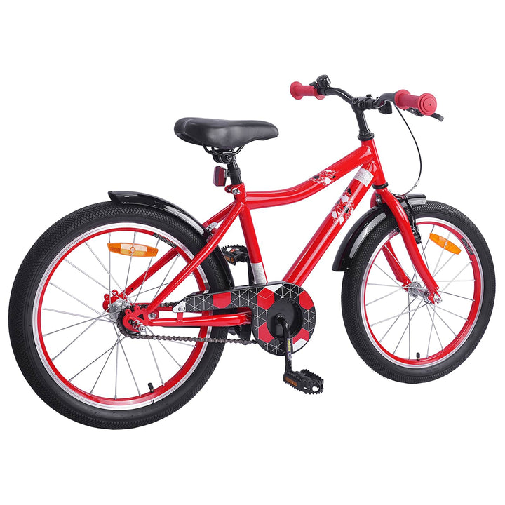 Børnecykel 18 tommer til 5-7 år gammel Rød