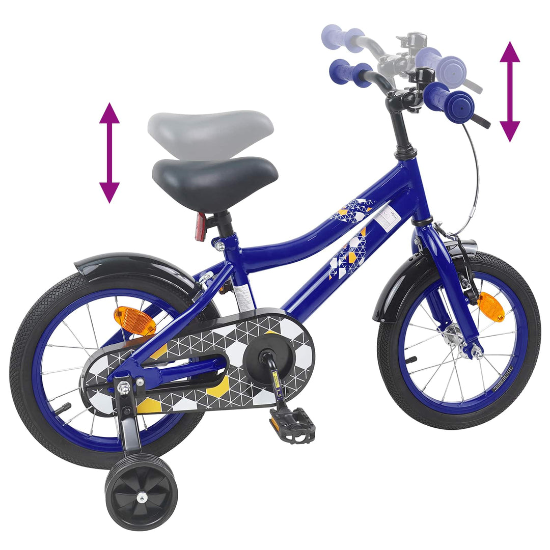 Børnecykel 16 tommer til 4-6 år gamle Mørk blå