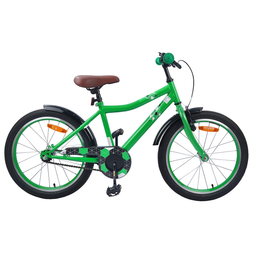 Børnecykel 18 tommer til 5-7 år gammel Grøn