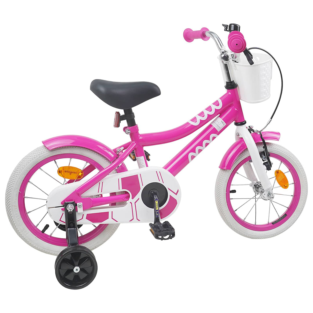Børnecykel 14 tommer anbefalet til 3-5 år gammel Lyserød