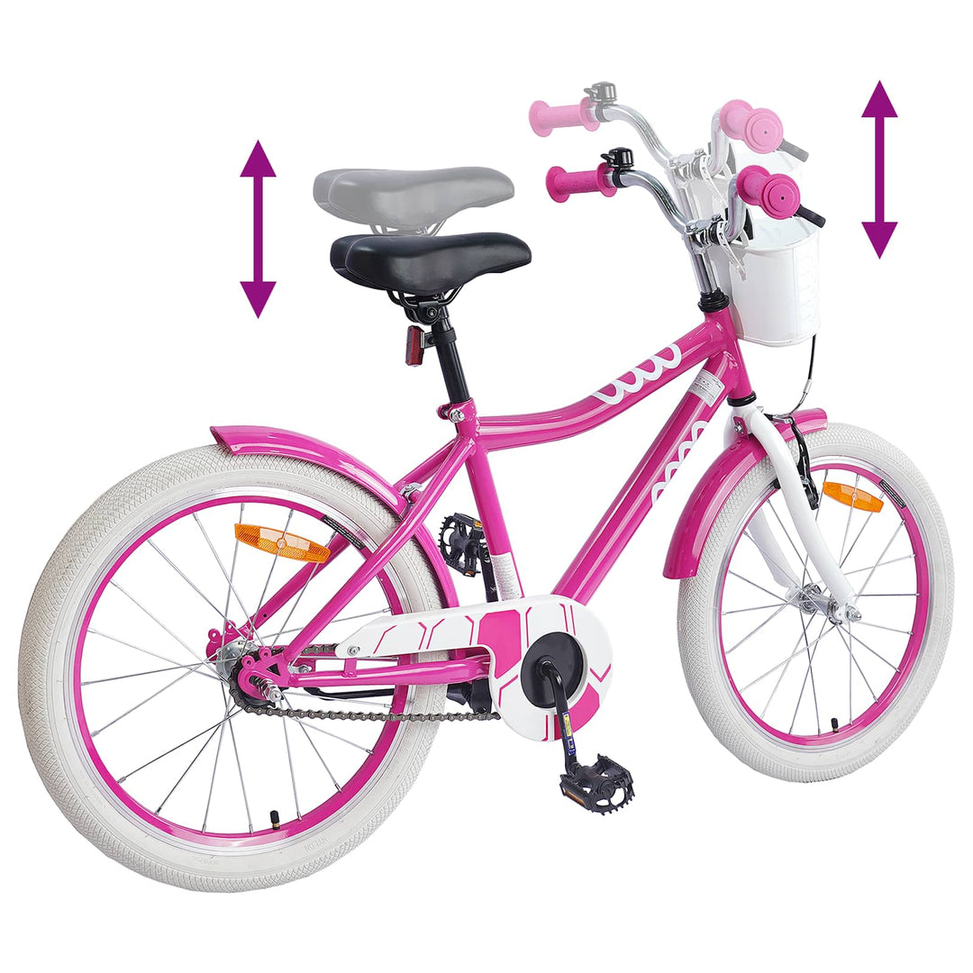 Børnecykel 20 tommer til børn i alderen 6-11 år Lyserød