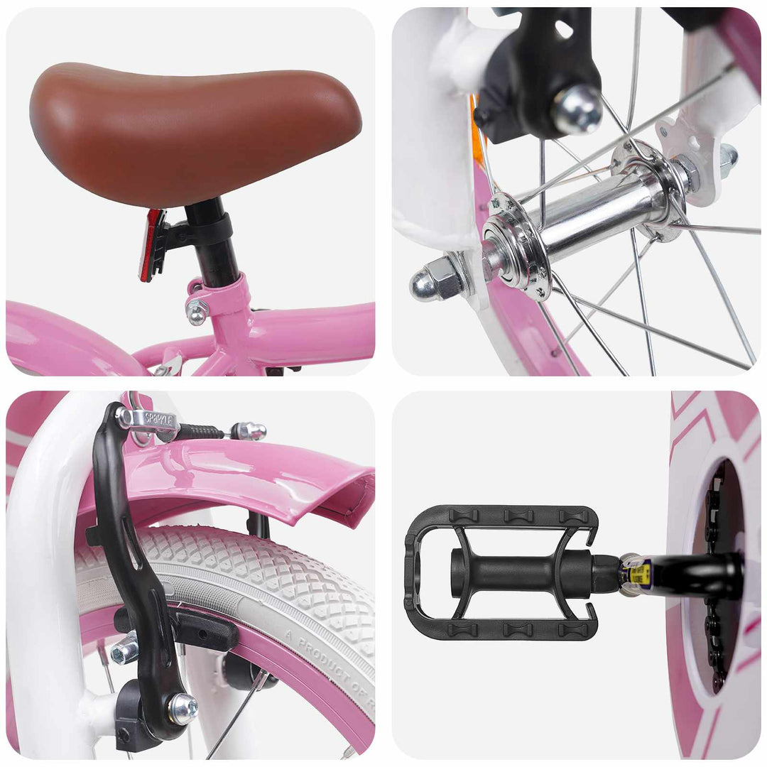 Børnecykel 12 tommer til 2-4 år gamle Lys pink