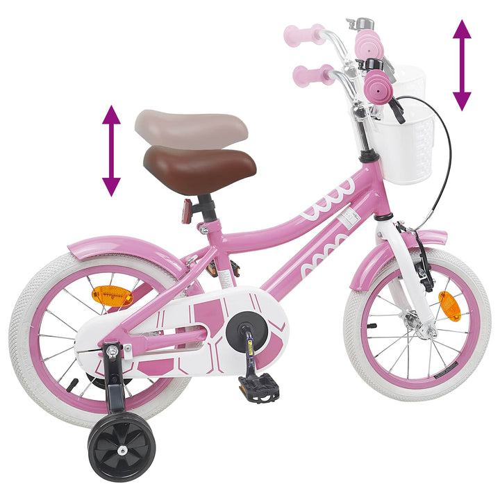 Børnecykel 12 tommer til 2-4 år gamle Lys pink