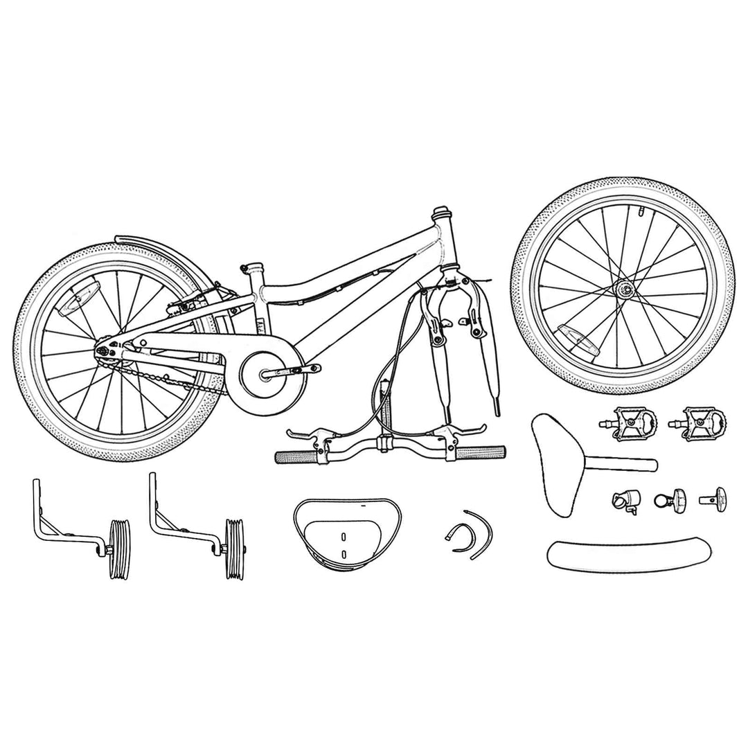Børnecykel 12 tommer til 2-4 år gamle Lys pink