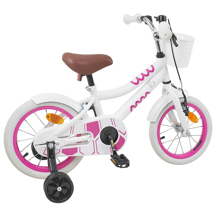 Børnecykel 14 tommer anbefalet til 3-5 år gammel Hvid