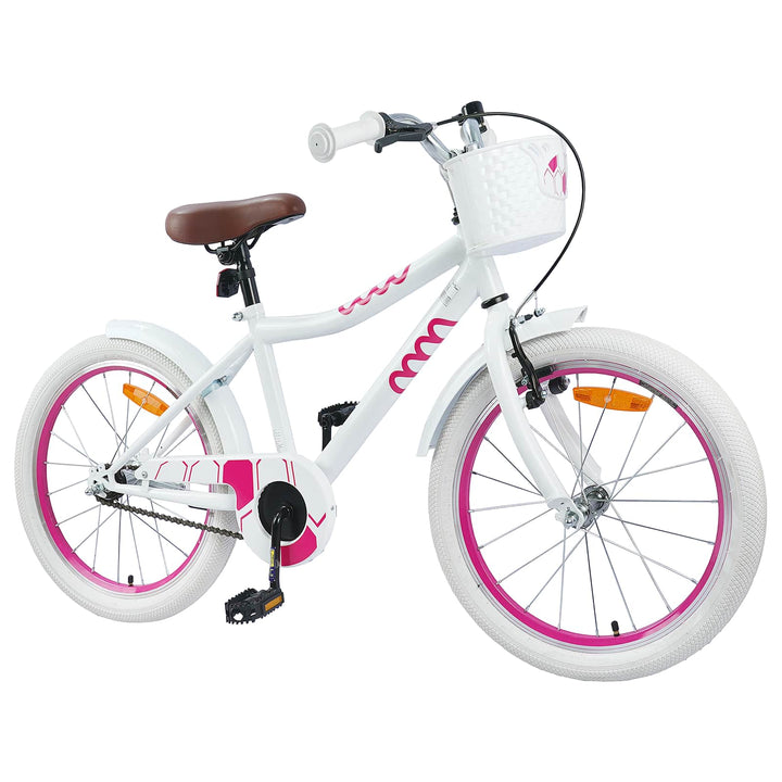 Børnecykel 20 tommer til børn i alderen 6-11 år Hvid
