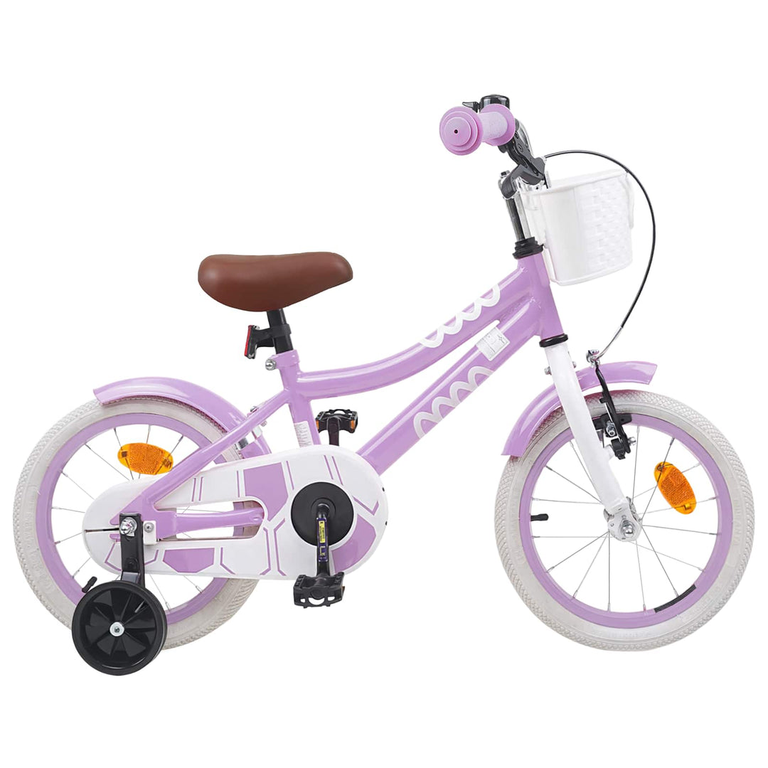 Børnecykel 16 tommer til 4-6 år gamle Lilla