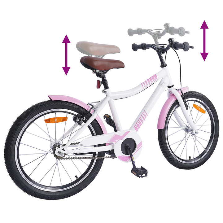 Børnecykel 20 tommer til børn i alderen 6-11 år Lys pink