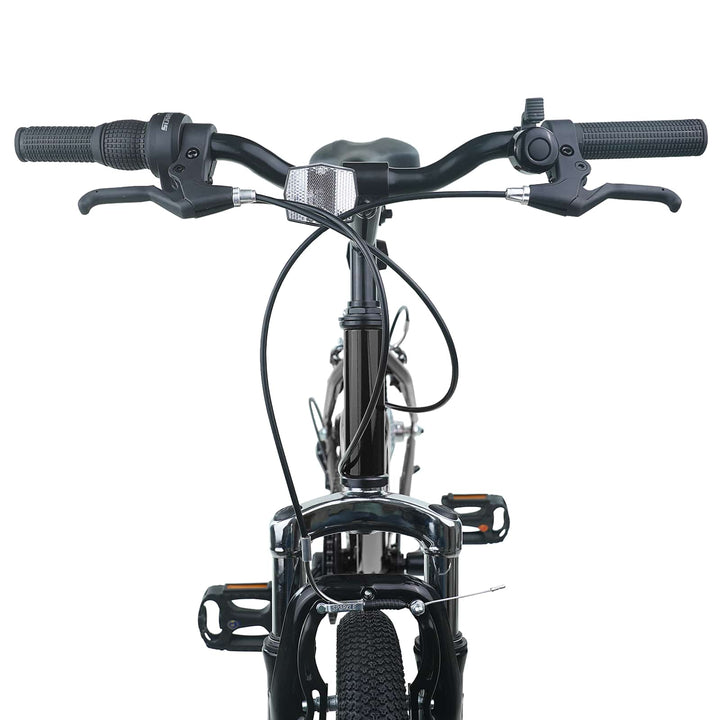 Børnecykel 24 tommer 6-Speed til 8-12 år Sort