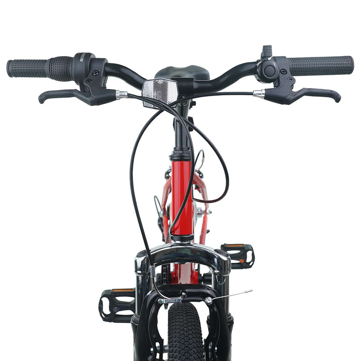 Børnecykel 24 tommer 6-Speed til 8-12 år Rød