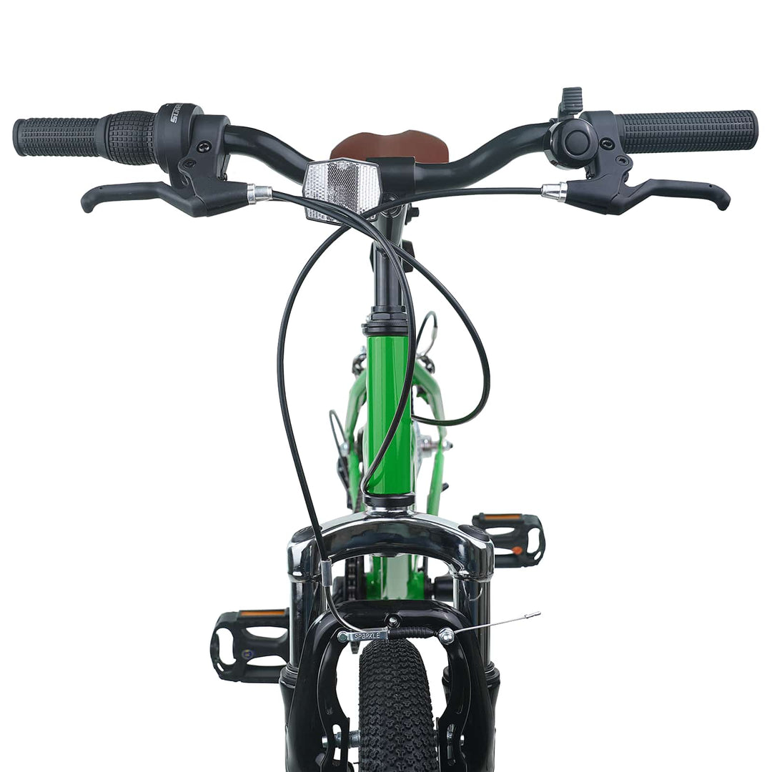 Børnecykel 20 tommer 6-Speed til børn i alderen 6-11 år Grøn