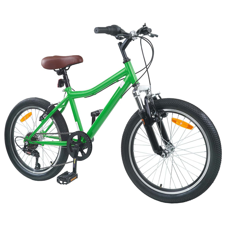 Børnecykel 24 tommer 6-Speed til 8-12 år Grøn
