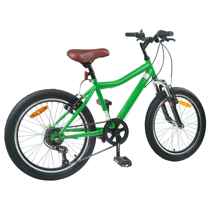 Børnecykel 24 tommer 6-Speed til 8-12 år Grøn