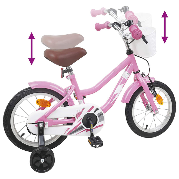 Børnecykel 14 tommer anbefalet til 3-5 år gammel Lys pink
