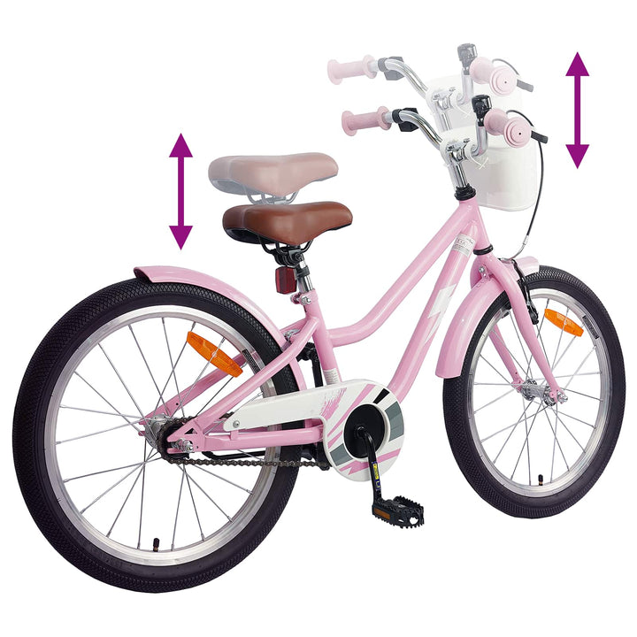 Børnecykel 20 tommer til børn i alderen 6-11 år Lys pink