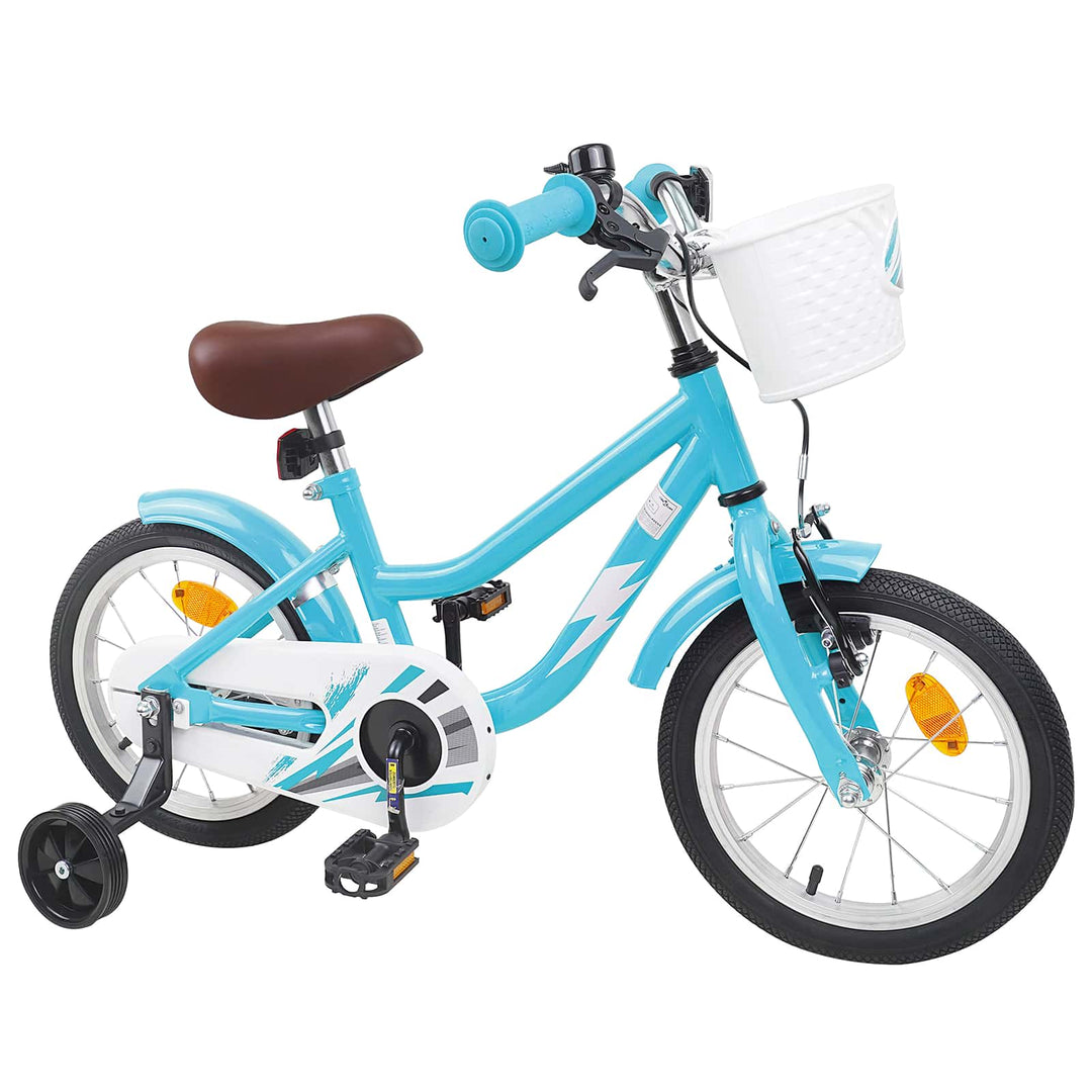 Børnecykel 14 tommer anbefalet til 3-5 år gammel Lyseblå
