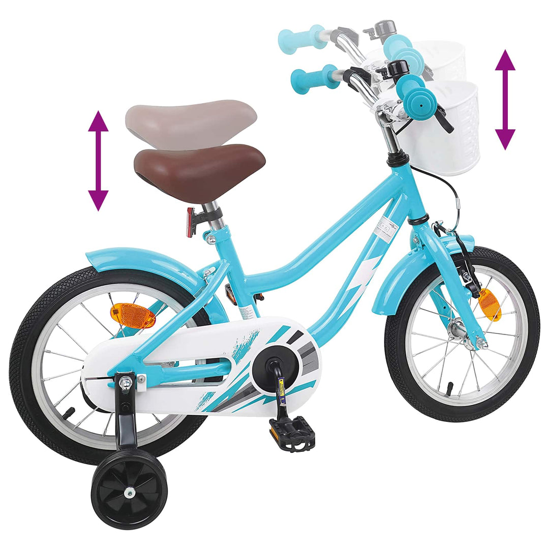 Børnecykel 16 tommer til 4-6 år gamle Lyseblå
