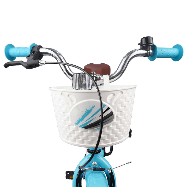 Børnecykel 18 tommer til 5-7 år gammel Lyseblå