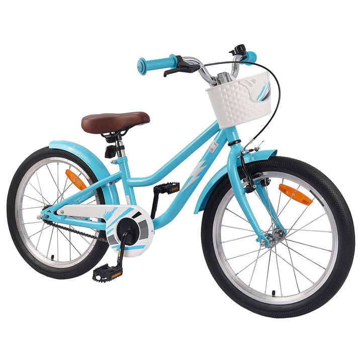 Børnecykel 18 tommer til 5-7 år gammel Lyseblå