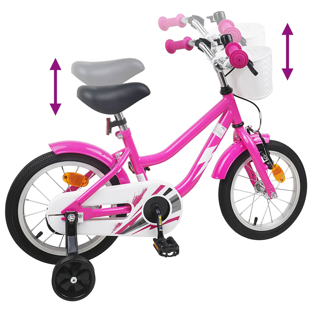 Børnecykel 12 tommer til 2-4 år gamle Mørk pink