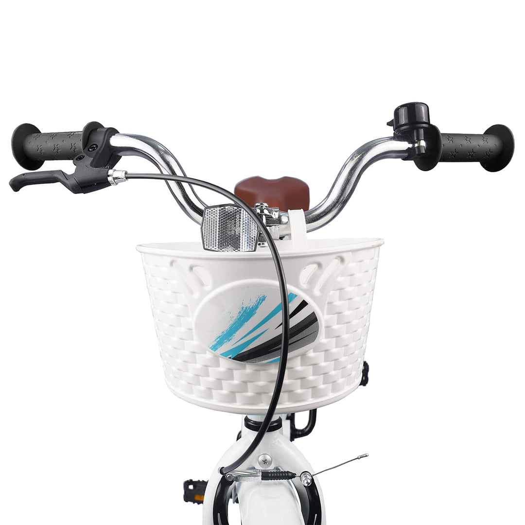Børnecykel 18 tommer til 5-7 år gammel Hvid