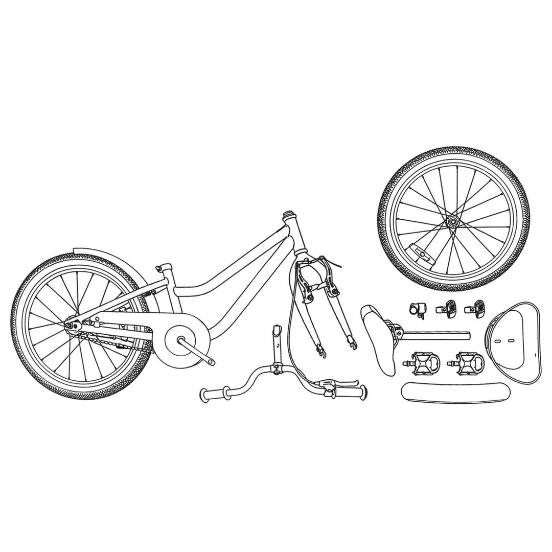 Børnecykel 20 tommer til børn i alderen 6-11 år Hvid