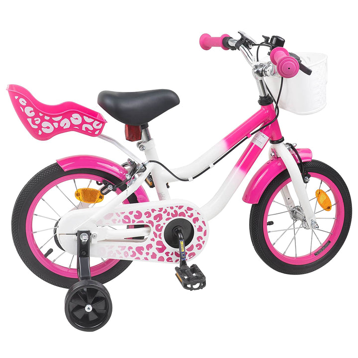 Børnecykel 14 tommer anbefalet til 3-5 år gammel Lyserød