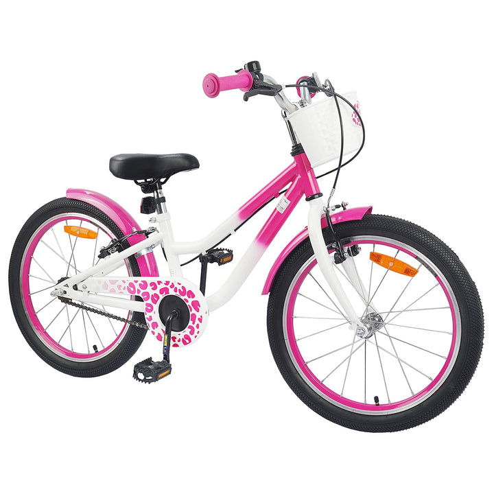 Børnecykel Med Trænehjul 18 tommer til 5-7 år gammel Lyserød