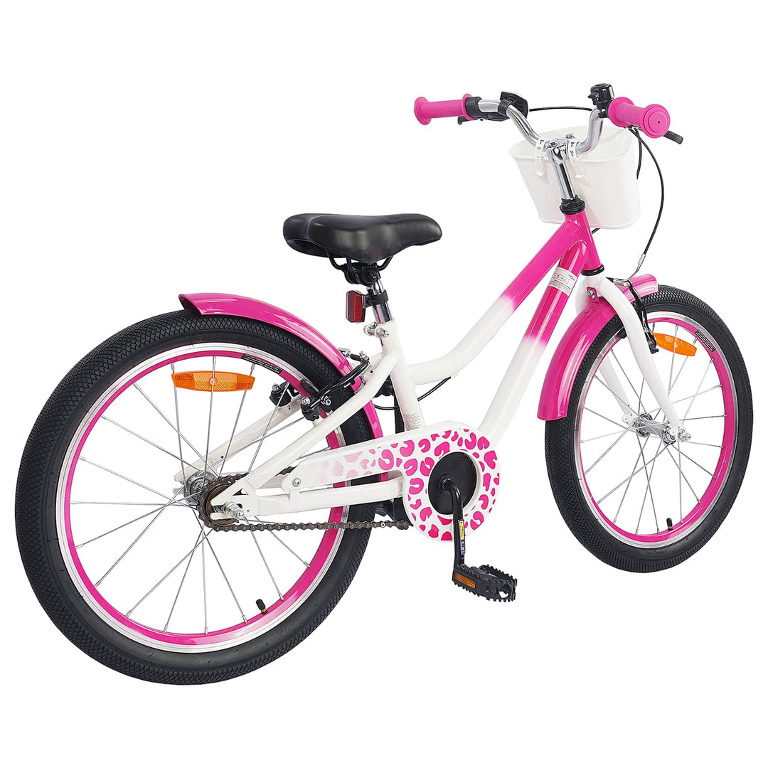 Børnecykel Med Trænehjul 18 tommer til 5-7 år gammel Lyserød