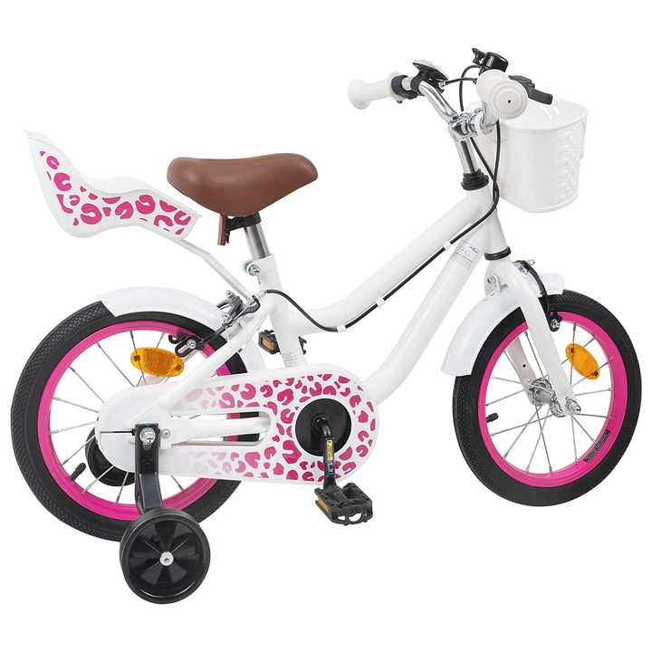 Børnecykel Med Trænehjul 16 tommer til 4-6 år gamle Hvid