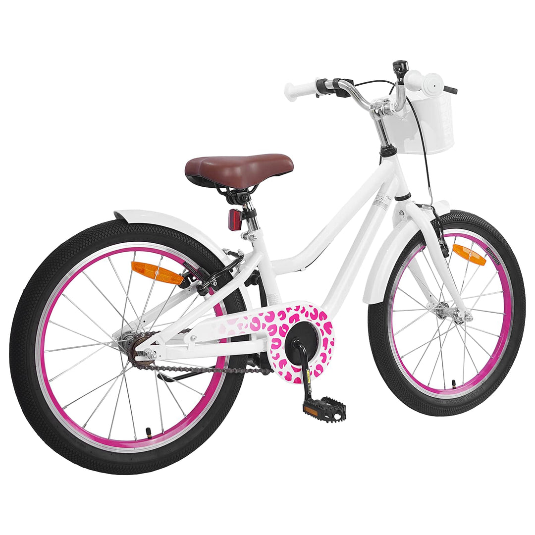 Børnecykel Med Trænehjul 18 tommer til 5-7 år gammel Hvid