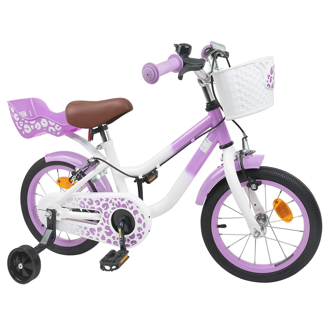 Børnecykel Med Trænehjul 12 tommer til 2-4 år gamle Lilla
