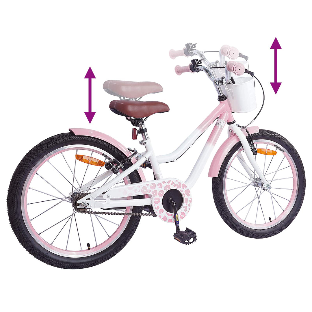 Børnecykel 18 tommer til 5-7 år gammel Lys pink