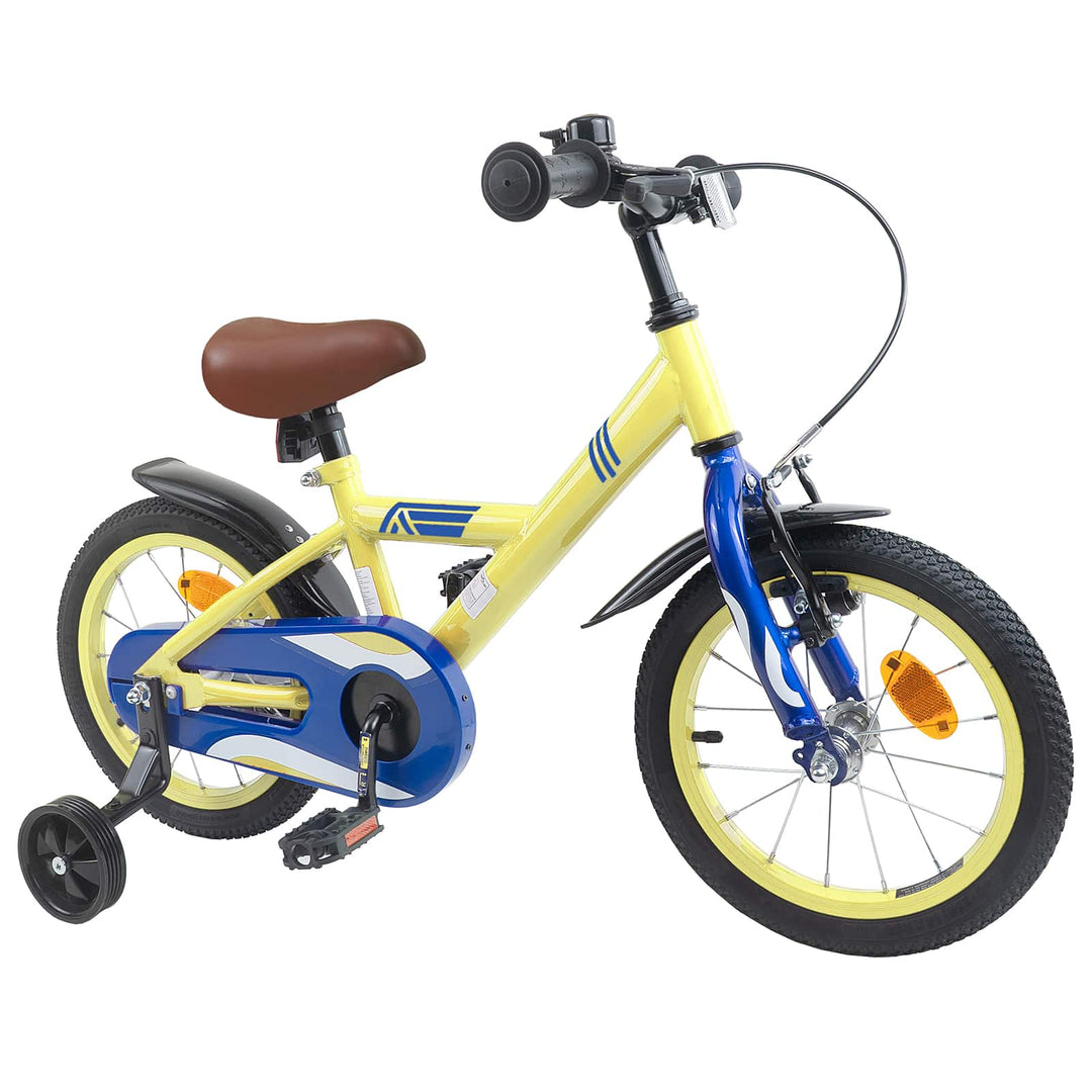 Børnecykel 16 tommer til 4-6 år gamle Gul