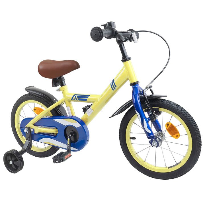 Børnecykel 16 tommer til 4-6 år gamle Gul
