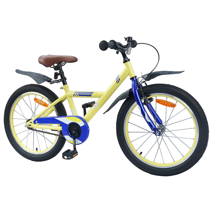 Børnecykel 18 tommer til 5-7 år gammel Gul