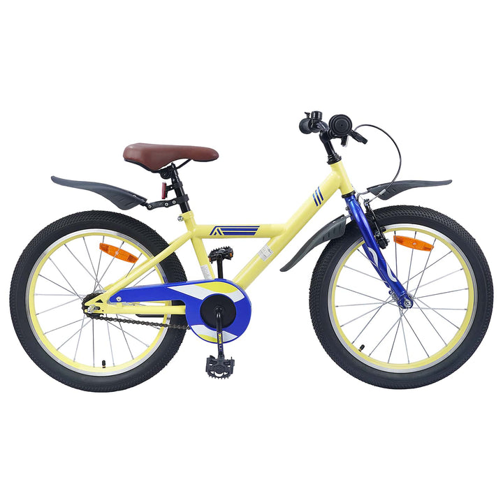 Børnecykel 18 tommer til 5-7 år gammel Gul