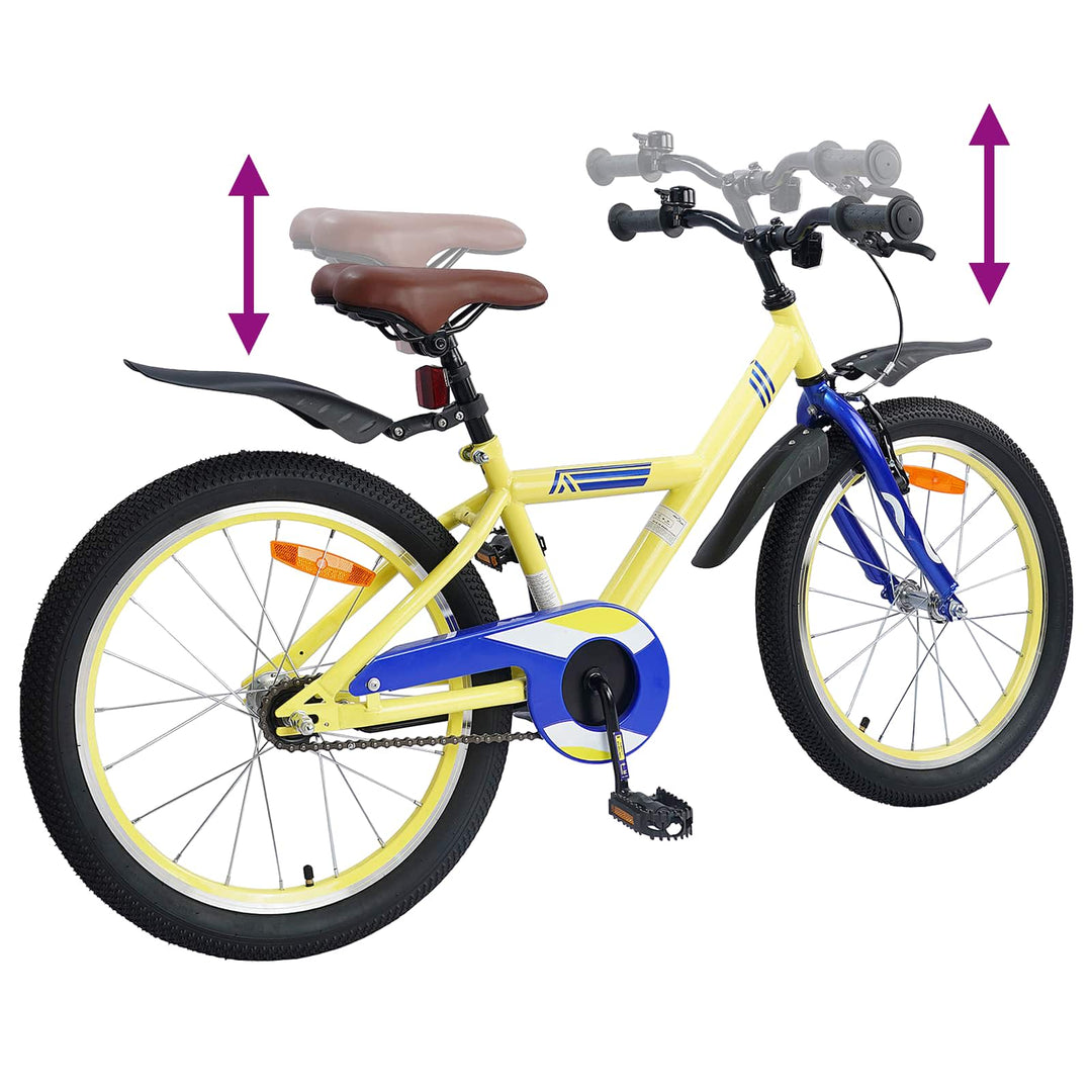 Børnecykel 20 tommer til børn i alderen 6-11 år Gul
