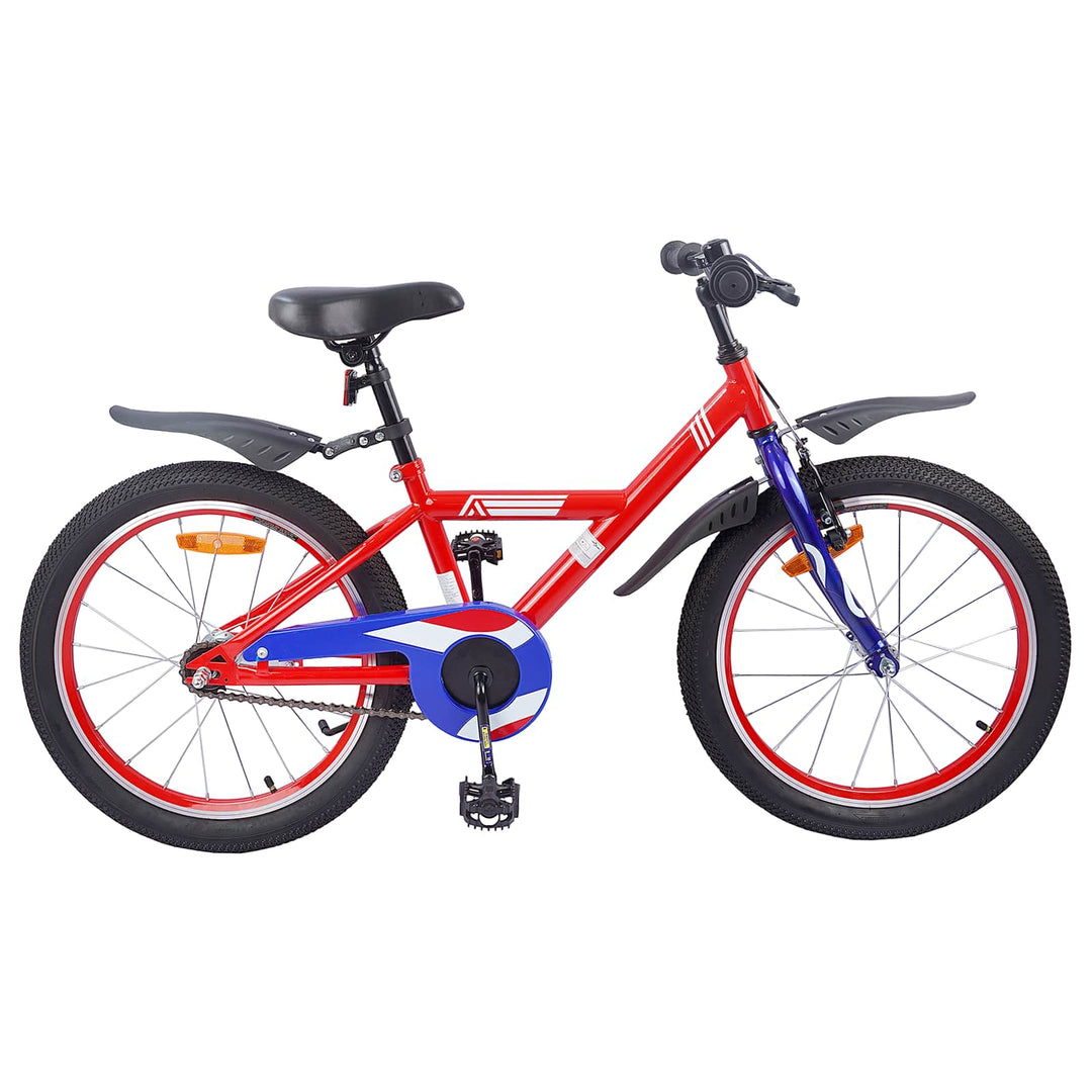 Børnecykel 18 tommer til 5-7 år gammel Rød
