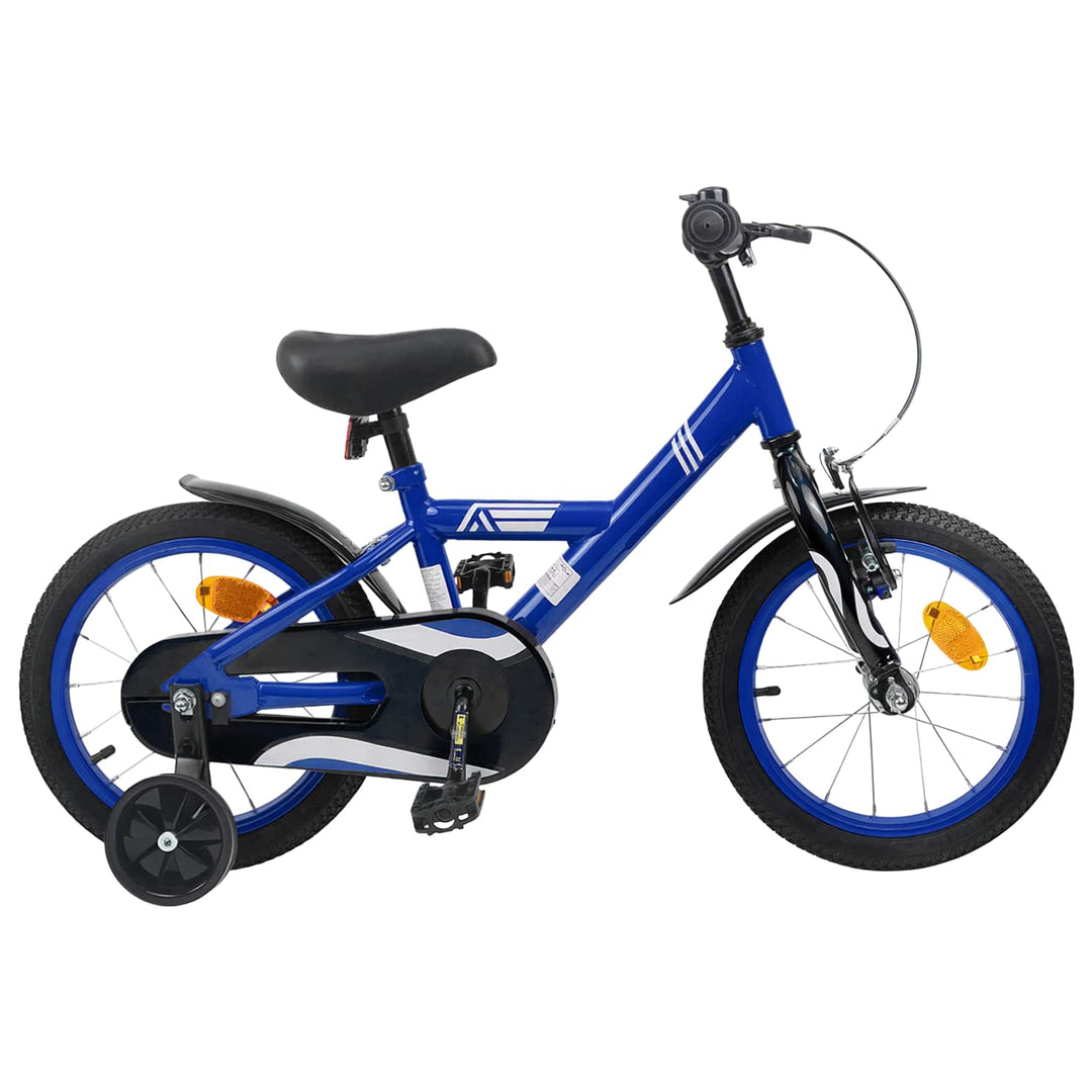 Børnecykel 16 tommer til 4-6 år gamle Mørk blå