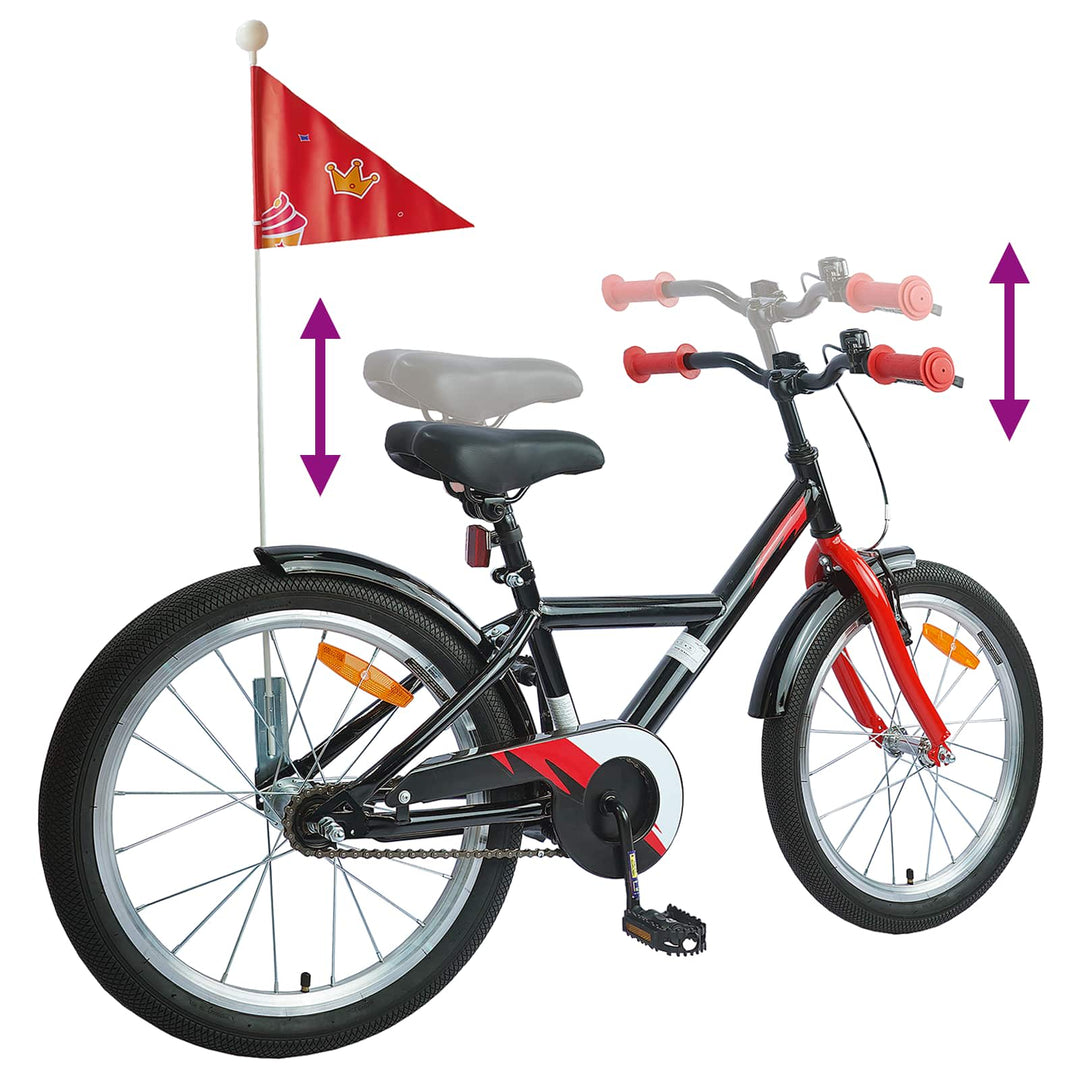 Børnecykel 20 tommer til børn i alderen 6-11 år Sort