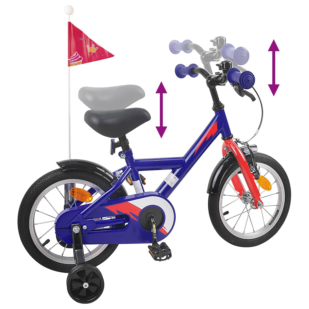 Børnecykel 16 tommer til 4-6 år gamle Mørk blå
