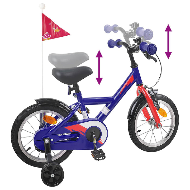 Børnecykel 16 tommer til 4-6 år gamle Mørk blå