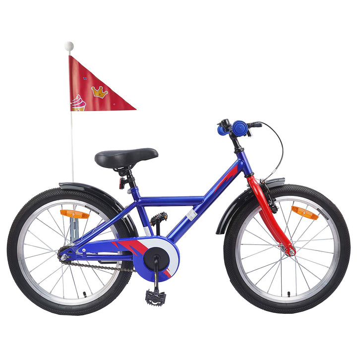 Børnecykel 18 tommer til 5-7 år gammel Mørk blå