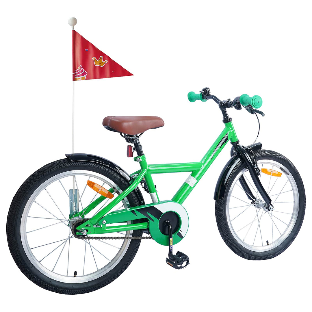 Børnecykel 18 tommer til 5-7 år gammel Grøn