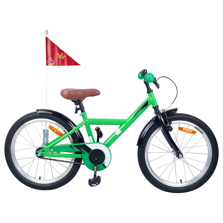 Børnecykel 18 tommer til 5-7 år gammel Grøn