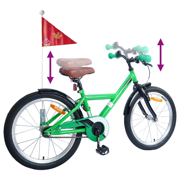 Børnecykel 20 tommer til børn i alderen 6-11 år Grøn